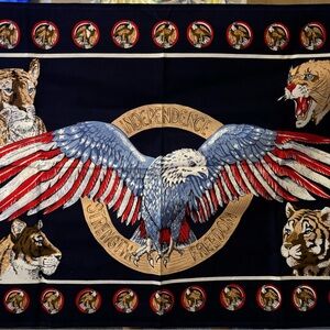 Patriotic American Eagle tap with Animal Print